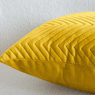 4 Pack Cushion Covers Chevron Design Velvet Fabric