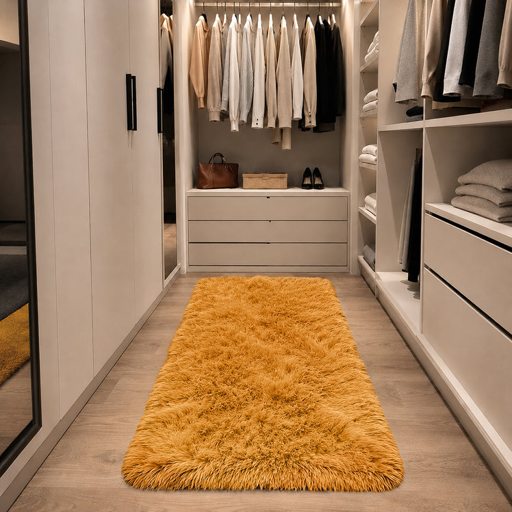 Ochre Shaggy Rug Large Soft Fluffy Shag Pile