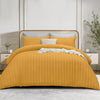 4 Piece Stripe Bedding Set - Duvet Cover, Fitted Sheet & Pillowcases