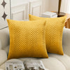 2 & 4 Pack Cushion Covers Chevron Design Velvet Fabric