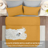 4 Piece Stripe Bedding Set - Duvet Cover, Fitted Sheet & Pillowcases