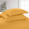 Ochre Striped Bedding Duvet Cover Set