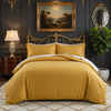 Ochre Striped Bedding Duvet Cover Set