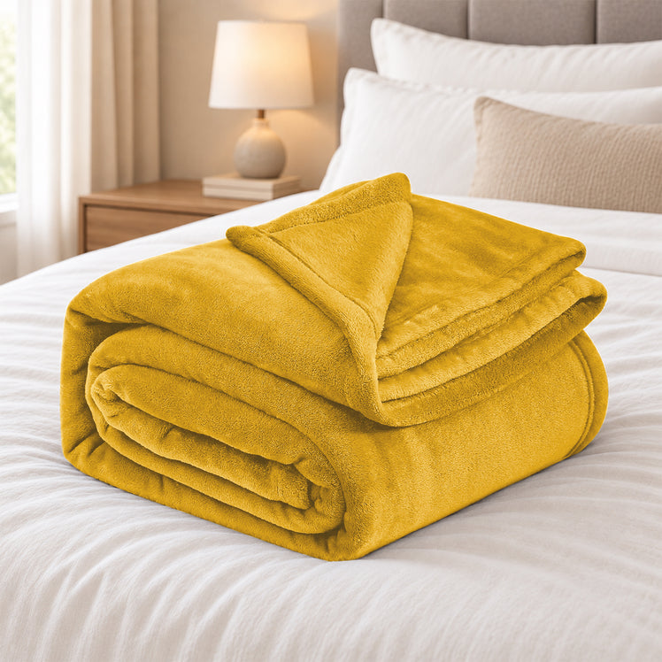 Fleece Throw Blankets Single Double King Size