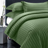 Olive Green Bedding Set | Striped Duvet Cover