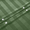 Olive Green Bedding Set | Striped Duvet Cover