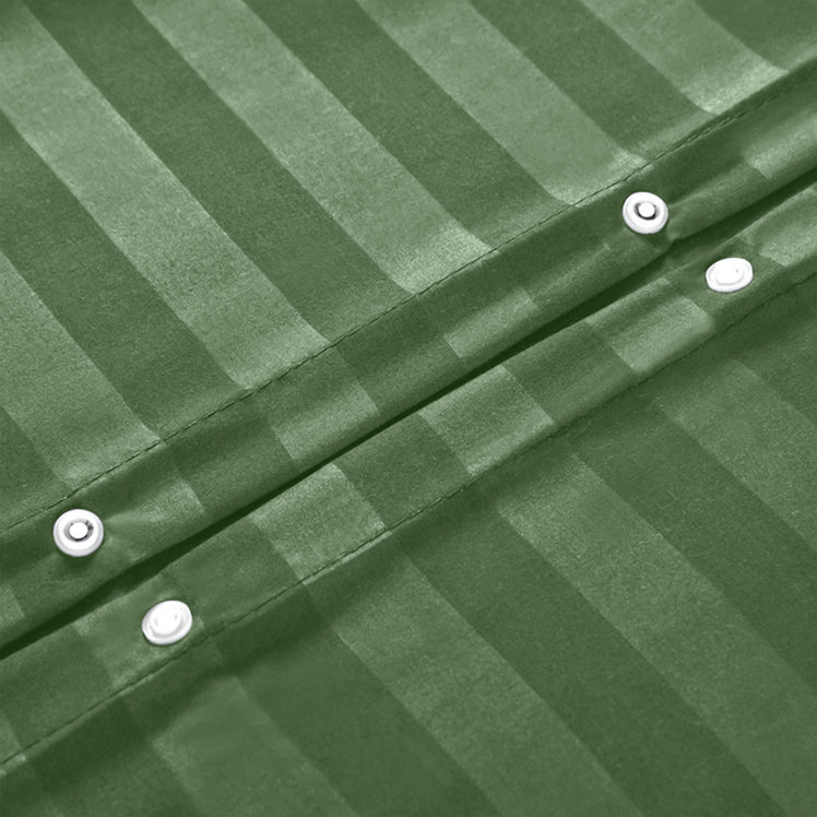 Olive Green Bedding Set | Striped Duvet Cover