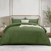 4 Piece Stripe Bedding Set - Duvet Cover, Fitted Sheet & Pillowcases