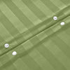 Olive Green Bedding Set | Striped Duvet Cover