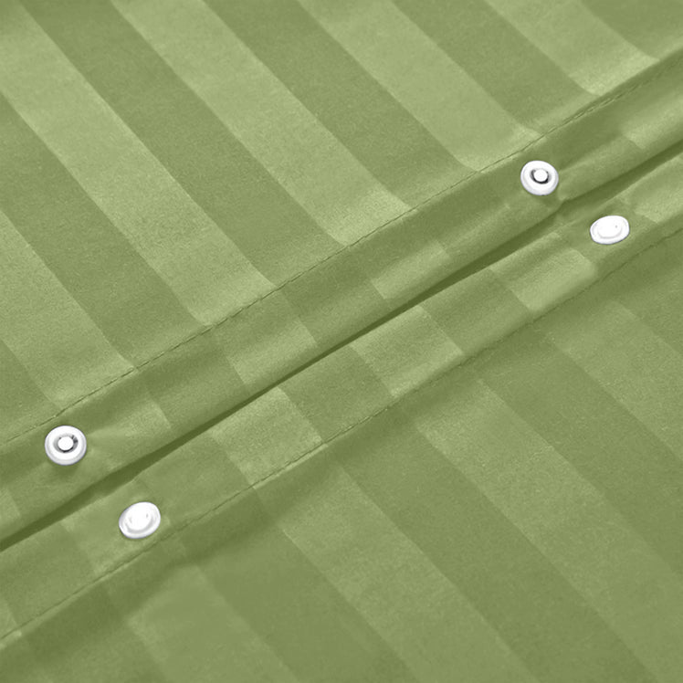 Olive Green Bedding Set | Striped Duvet Cover