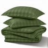 4 Piece Stripe Bedding Set - Duvet Cover, Fitted Sheet & Pillowcases