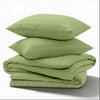 Olive Green Bedding Set | Striped Duvet Cover