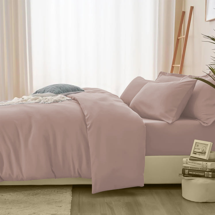 4 Piece Bedding Set Duvet Cover, Pillowcases & Fitted Sheet
