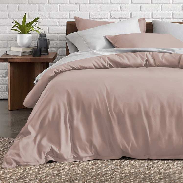 Peach Bedding Duvet Cover Set Plain