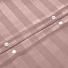 Peach Striped Bedding Duvet Cover Set