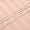 Peach Striped Bedding Duvet Cover Set