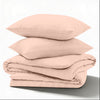 Peach Striped Bedding Duvet Cover Set