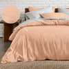 Peach Duvet Cover Set Plain