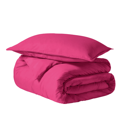 Pink Duvet Cover Set Plain