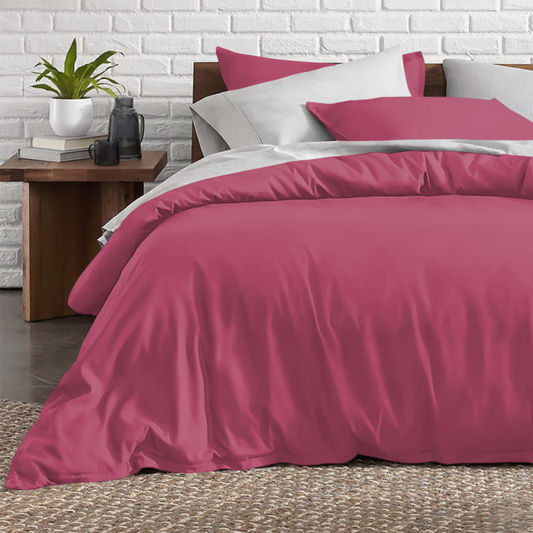 Pink Bedding Duvet Cover Set Plain