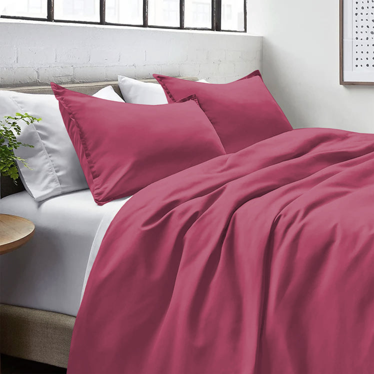 Pink Bedding Duvet Cover Set Plain