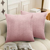 2 & 4 Pack Cushion Covers Chevron Design Velvet Fabric