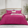 4 Piece Stripe Bedding Set - Duvet Cover, Fitted Sheet & Pillowcases
