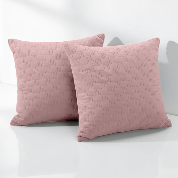 Check Embossed Velvet Cushion Cover