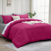 4 Piece Stripe Bedding Set - Duvet Cover, Fitted Sheet & Pillowcases
