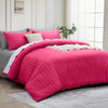 4 Piece Stripe Bedding Set - Duvet Cover, Fitted Sheet & Pillowcases