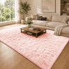 Pink Fluffy Shaggy Rug Large