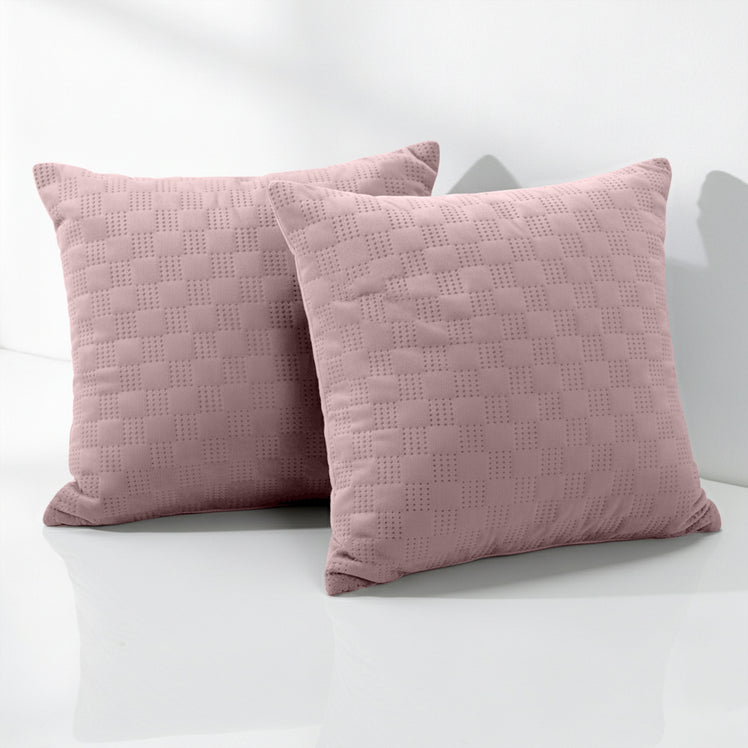 Check Embossed Velvet Cushion Cover