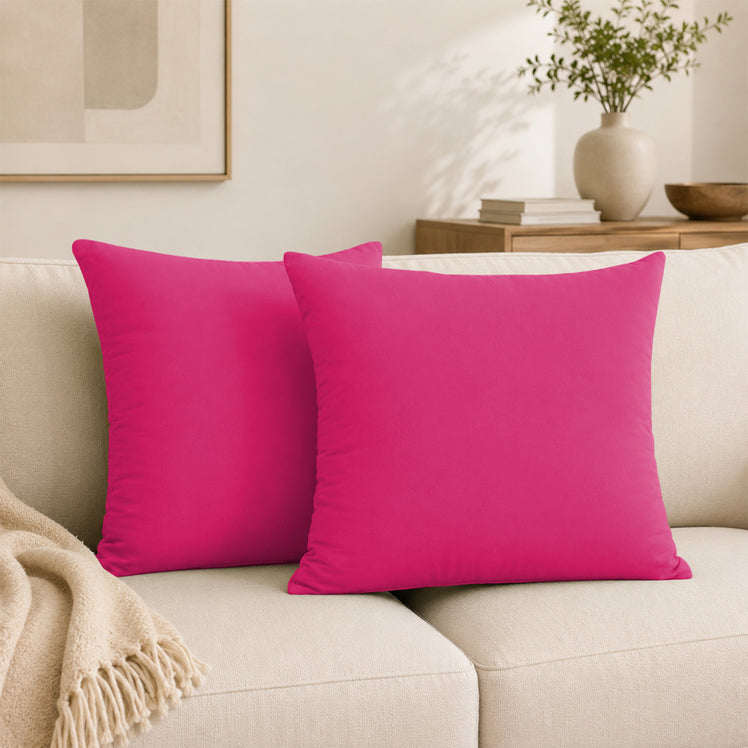Plain Decorative Sofa Cushion Covers Pair