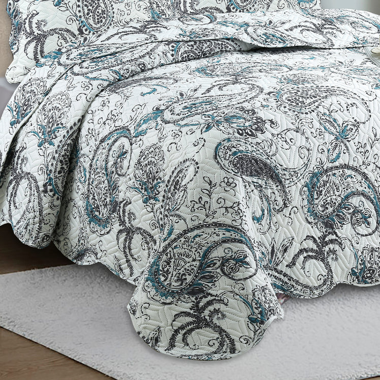 Quilted Embossed Bedspread Set