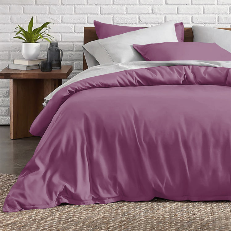 Purple Bedding Duvet Cover Set Plain