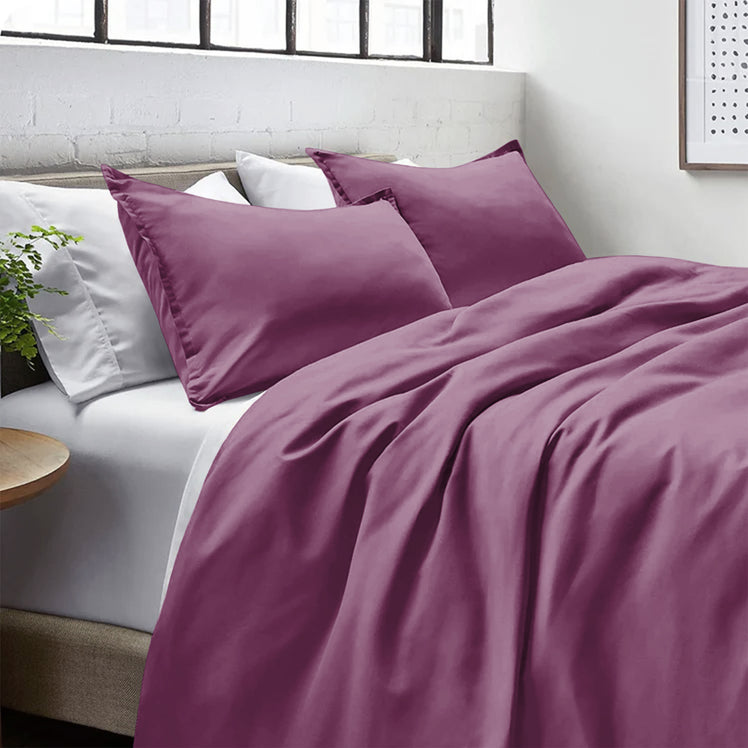 Purple Bedding Duvet Cover Set Plain