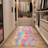 Faux Fur Rug Tie-Dye Shag Carpet