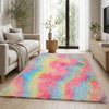 Faux Fur Rug Tie-Dye Shag Carpet