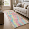 Faux Fur Rug Tie-Dye Shag Carpet