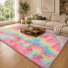 Faux Fur Rug Tie-Dye Shag Carpet
