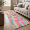Faux Fur Rug Tie-Dye Shag Carpet