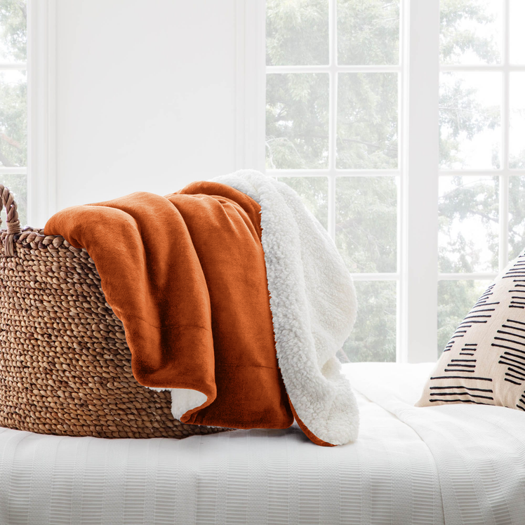 Sherpa Blanket Fleece Throw Sale Yorkshire Bedding