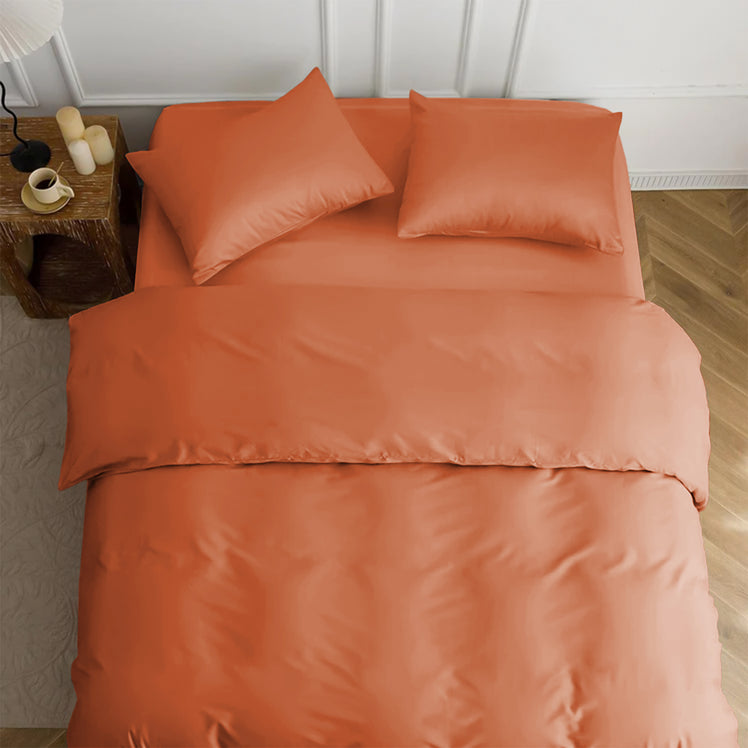 4 Piece Bedding Set Duvet Cover, Pillowcases & Fitted Sheet