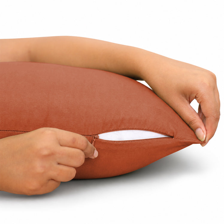 Plain Decorative Sofa Cushion Covers Pair