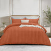 4 Piece Stripe Bedding Set - Duvet Cover, Fitted Sheet & Pillowcases