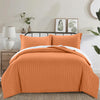 Rust Striped Bedding Duvet Cover Set