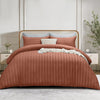 4 Piece Stripe Bedding Set - Duvet Cover, Fitted Sheet & Pillowcases