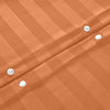 Rust Striped Bedding Duvet Cover Set