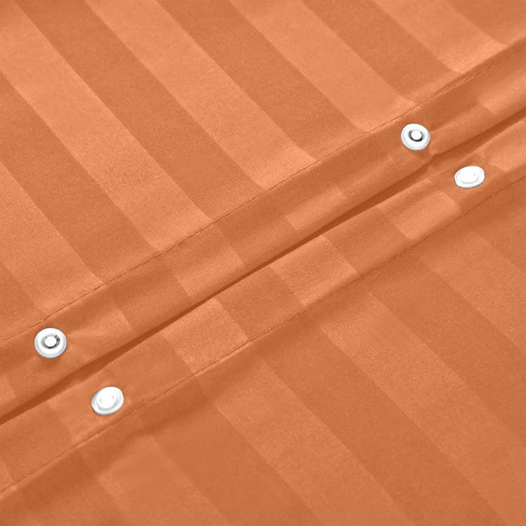 Rust Striped Bedding Duvet Cover Set