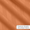 Rust Striped Bedding Duvet Cover Set